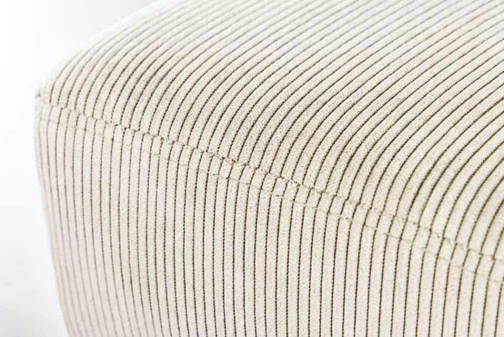 Riess-Ambiente Sitzbänke > Design Sitzbank BOUTIQUE 100cm beige Cord schwarze Metallbeine Polsterbank