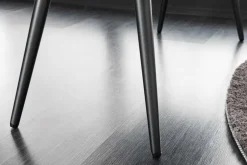 Riess-Ambiente Skandinavisch|Sitzbänke > Design Sitzbank BOUTIQUE 100cm champagner Samt schwarze Metallbeine