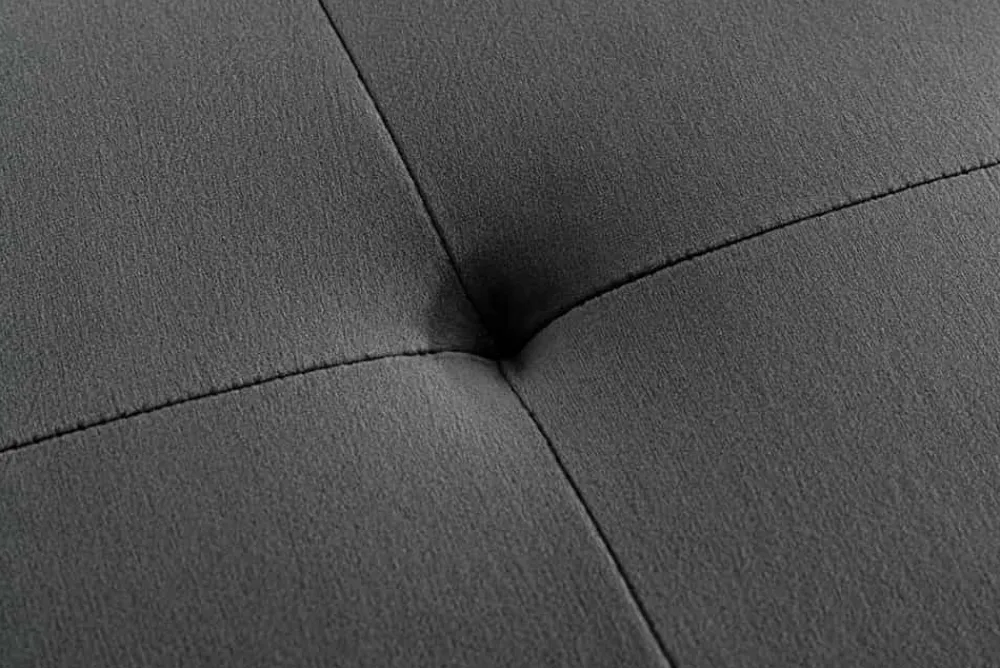 Riess-Ambiente Skandinavisch|Sitzbänke > Design Sitzbank BOUTIQUE 100cm dunkelgrau Samt schwarze Metallbeine
