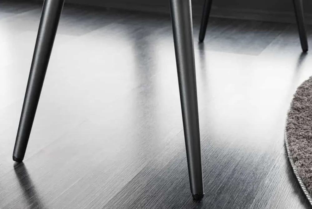 Riess-Ambiente Skandinavisch|Sitzbänke > Design Sitzbank BOUTIQUE 100cm dunkelgrau Samt schwarze Metallbeine