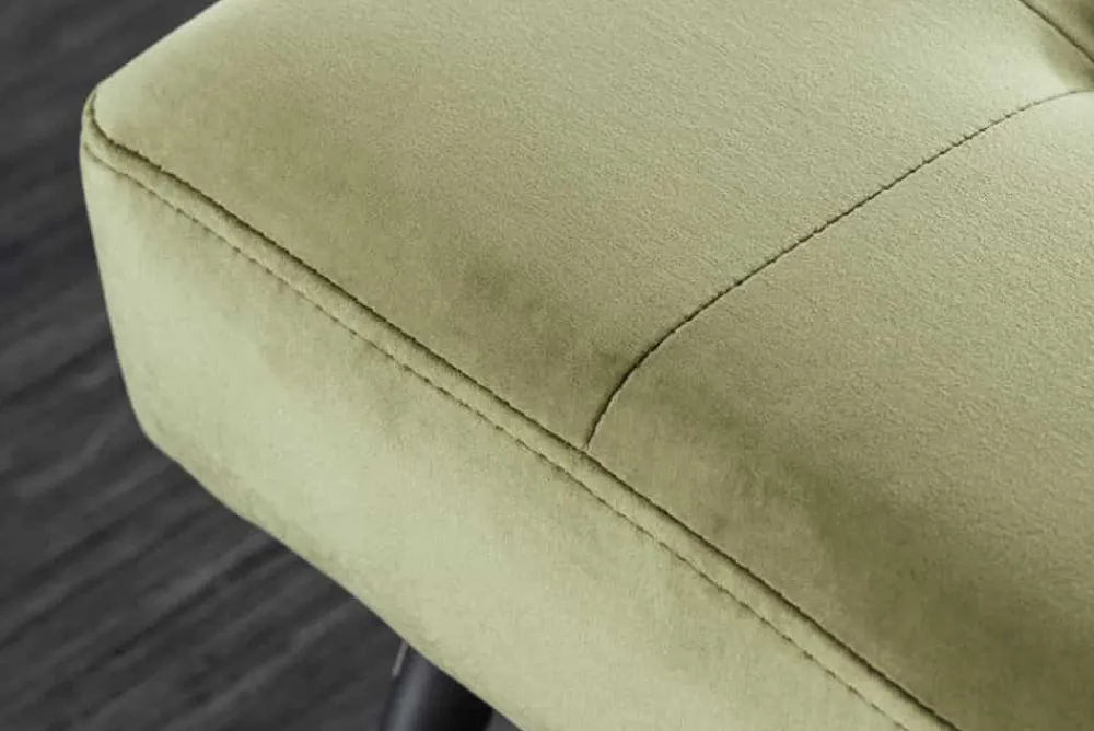 Riess-Ambiente Skandinavisch|Sitzbänke > Design Sitzbank BOUTIQUE 100cm grün Samt schwarze Metallbeine