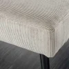 Riess-Ambiente Skandinavisch|Sitzbänke > Design Sitzbank BOUTIQUE 100cm hellgrau Cord schwarze Metallbeine