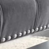 Riess-Ambiente Sitzbänke|Samt Möbel > Design Sitzbank CASTLE DELUXE 165cm grau Samt silber Edelstahl gepolstert