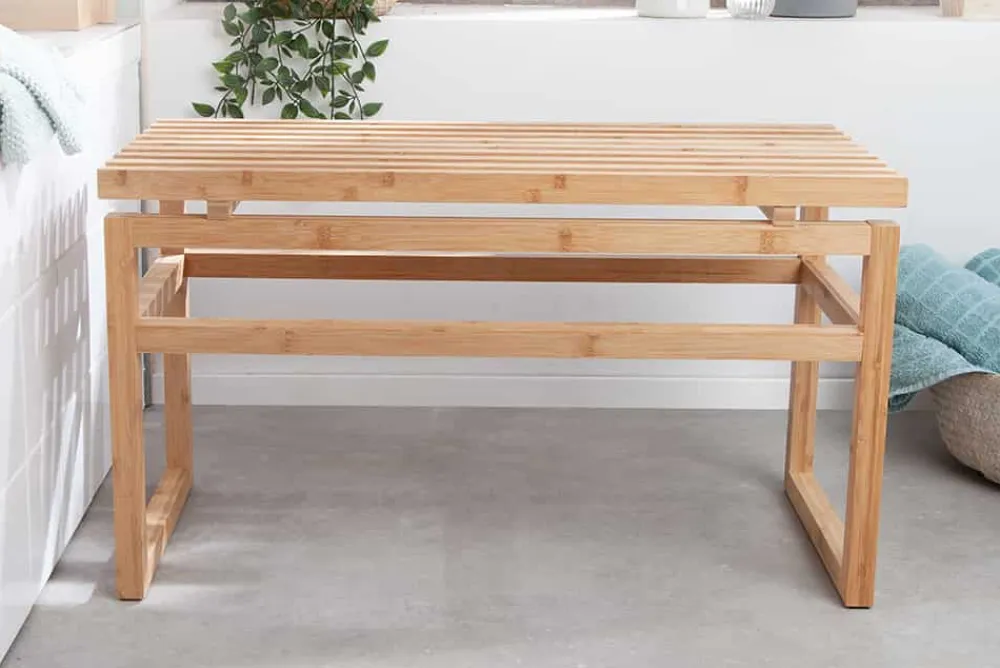 Riess-Ambiente Sitzbänke|Mehr... > Design Sitzbank LAGOON SPA 75cm Bambusholz Badezimmerbank