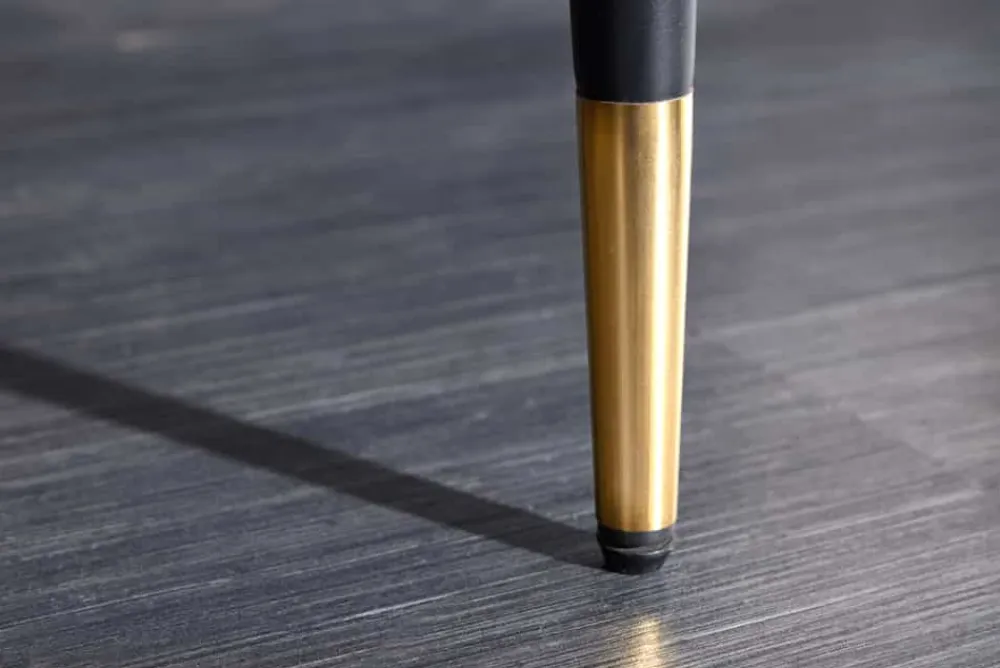 Riess-Ambiente Sitzbänke|Retro Möbel > Design Sitzbank PARIS 160cm grau Samt Rückenlehne goldene Fußkappen Retro
