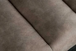 Riess-Ambiente Sitzbänke > Design Sitzbank PETIT BEAUTÉ 110cm vintage taupe Microfaser schwarzes Metallgestell