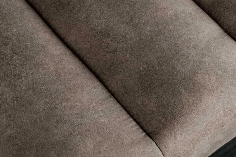 Riess-Ambiente Sitzbänke > Design Sitzbank PETIT BEAUTÉ 110cm vintage taupe Microfaser schwarzes Metallgestell