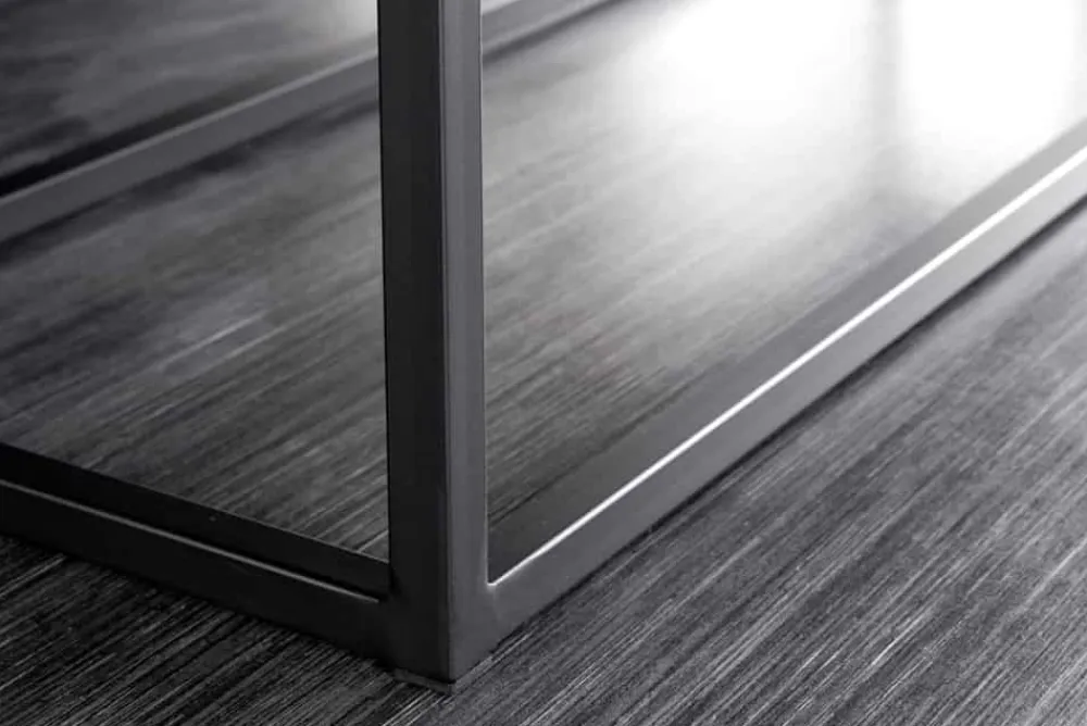 Riess-Ambiente Sitzbänke > Design Sitzbank PETIT BEAUTÉ 110cm vintage taupe Microfaser schwarzes Metallgestell
