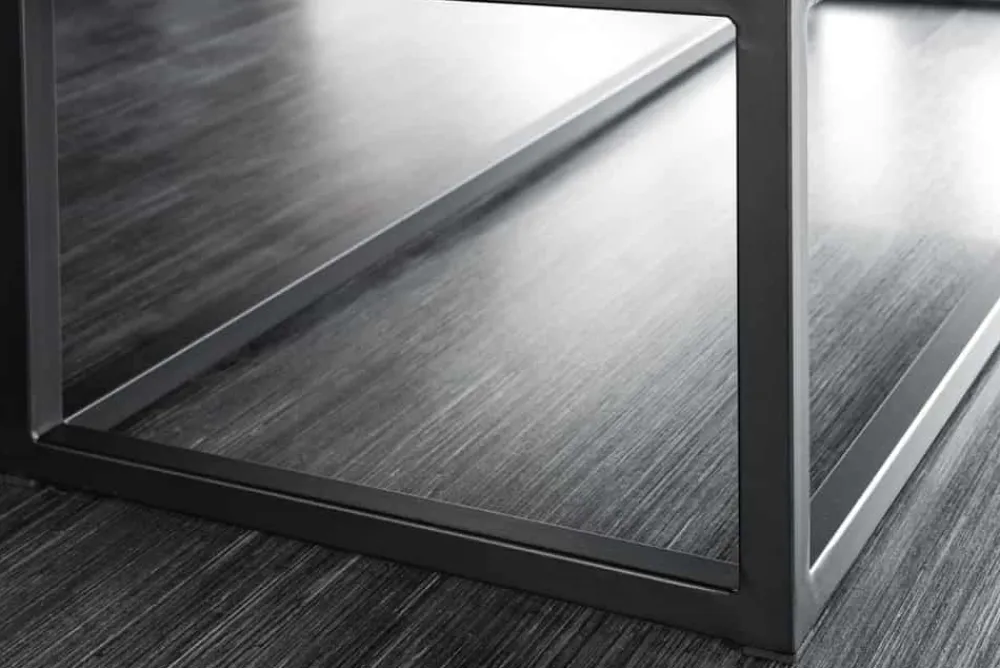 Riess-Ambiente Sitzbänke > Design Sitzbank PETIT BEAUTÉ 110cm vintage taupe Microfaser schwarzes Metallgestell