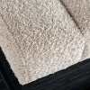 Riess-Ambiente Sitzbänke > Design Sitzbank PETIT BEAUTÉ 110cm champagner greige Bouclé schwarzes Metallgestell