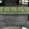 Riess-Ambiente Skandinavisch|Sitzbänke > Design Sitzbank PETIT BEAUTÉ 80cm grün Cord schwarzes Gestell