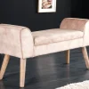 Riess-Ambiente Sitzbänke|Samt Möbel > Design Sitzbank SCARLETT 90cm beige coffee Samt