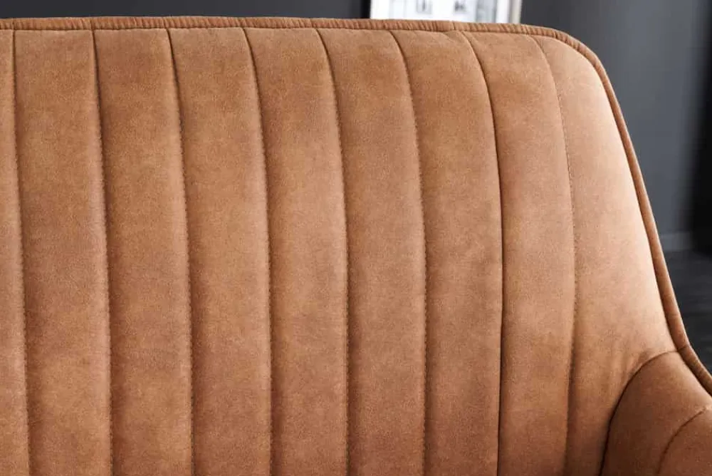 Riess-Ambiente Sitzbänke|Retro Möbel > Design Sitzbank TURIN 160cm braun schwarz Metallbeine mit Armlehne