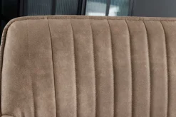 Riess-Ambiente Sitzbänke|Retro Möbel > Design Sitzbank TURIN 160cm taupe schwarz Metallbeine mit Armlehne