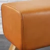 Riess-Ambiente Sitzbänke|Retro Möbel > Design Sitzbank TURNBOCK 100cm cognac Echtleder Mangoholz Retro Sitzhocker