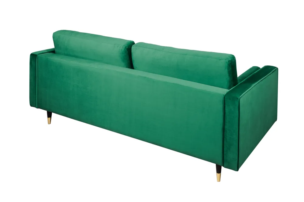 Riess-Ambiente Samt Möbel|3-Sitzer Sofa > Design 3-Sitzer Sofa COZY VELVET 220cm smaragdgrün Samt Federkern Lounge