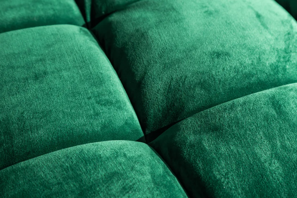 Riess-Ambiente Samt Möbel|3-Sitzer Sofa > Design 3-Sitzer Sofa COZY VELVET 220cm smaragdgrün Samt Federkern Lounge