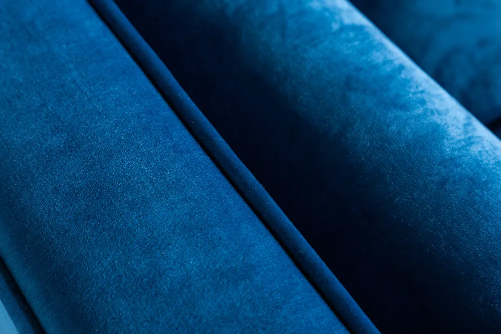 Riess-Ambiente Samt Möbel|3-Sitzer Sofa > Design 3-Sitzer Sofa COZY VELVET 220cm petrol blau Samt Federkern Lounge