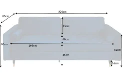 Riess-Ambiente Samt Möbel|3-Sitzer Sofa ><noscript><img width=