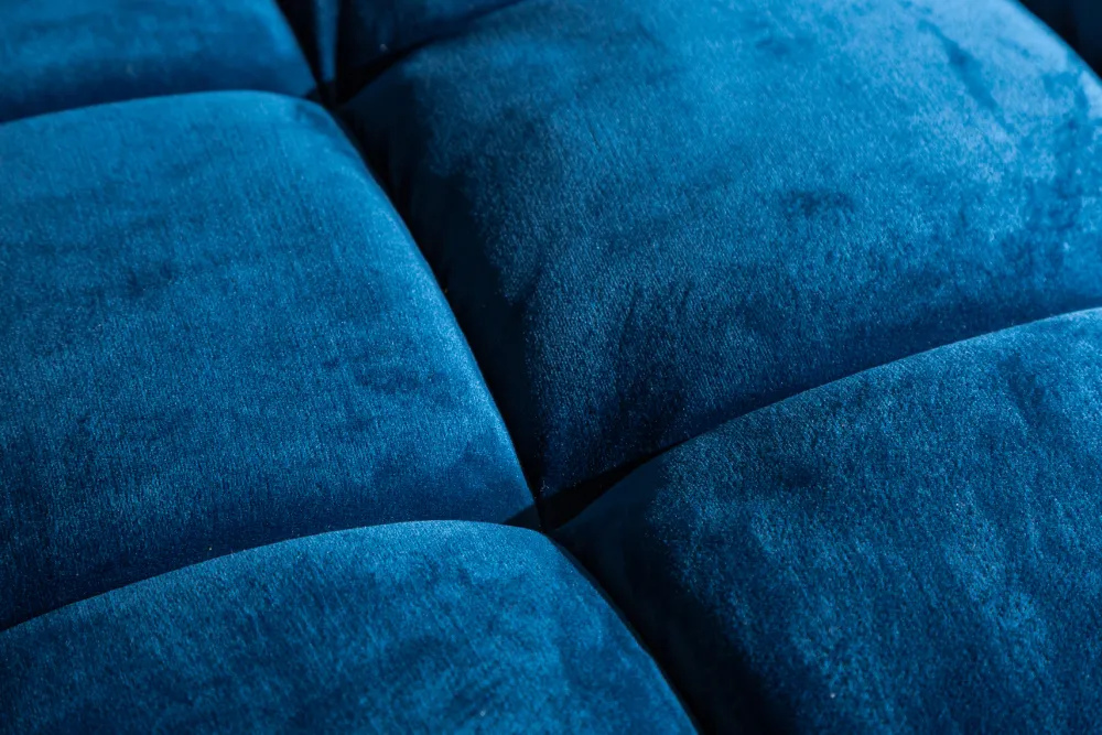 Riess-Ambiente Samt Möbel|3-Sitzer Sofa > Design 3-Sitzer Sofa COZY VELVET 220cm petrol blau Samt Federkern Lounge