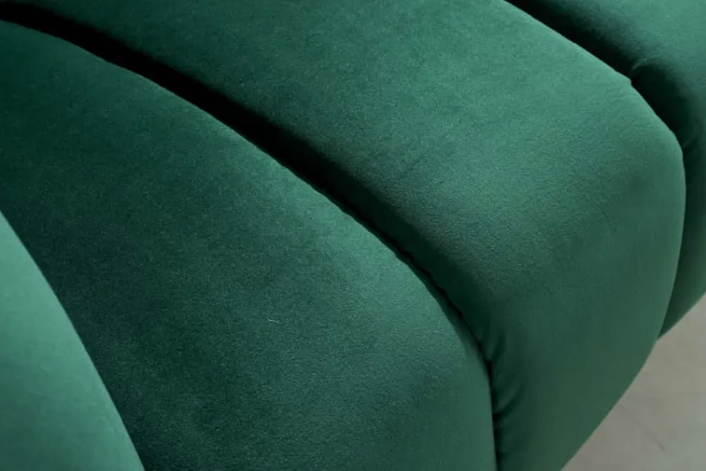 Riess-Ambiente 2-Sitzer Sofa|Goldene Möbel > Design 2-Sitzer Sofa NOBLESSE 165cm smaragdgrün Samt Federkern goldene Metallfüße