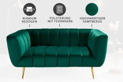 Riess-Ambiente 2-Sitzer Sofa|Goldene Möbel ><noscript><img width=