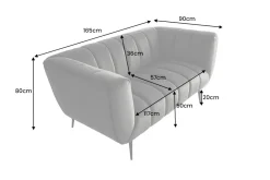 Riess-Ambiente 2-Sitzer Sofa|Goldene Möbel ><noscript><img width=