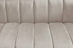 Riess-Ambiente 2-Sitzer Sofa|Retro Möbel > Design 2-Sitzer Sofa NOBLESSE 165cm champagner Samt schwarze Metallfüße Federkern