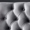 Riess-Ambiente Sitzbänke|Samt Möbel > Design Sofabank CASTLE DELUXE 165cm grau Samt Löwenkopf Chesterfield Barock