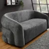 Riess-Ambiente Skandinavisch|3-Sitzer Sofa > Design Sofa VOGUE 200cm grau Chenille Cremona 3-Sitzer Couch mit Nosagfederung