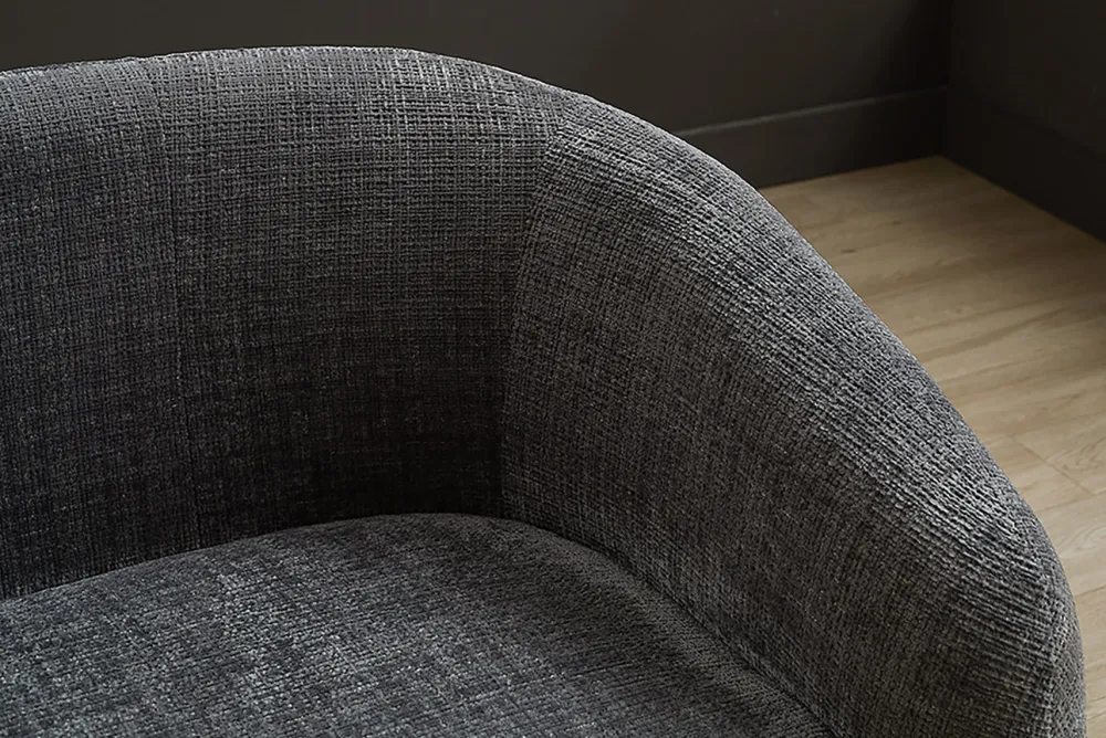 Riess-Ambiente Skandinavisch|3-Sitzer Sofa > Design Sofa VOGUE 200cm grau Chenille Cremona 3-Sitzer Couch mit Nosagfederung