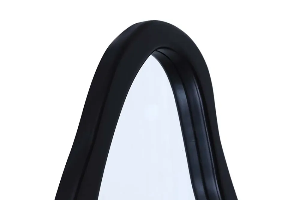 Riess-Ambiente Spiegel > Design Spiegel ORGANIC 180cm schwarz Standspiegel Wandspiegel abgerundeter Rahmen