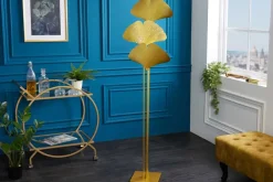 Riess-Ambiente Goldene Möbel|Stehleuchten > Design Stehlampe GINKGO 160cm gold Metall