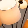 Riess-Ambiente Retro Möbel|Stehleuchten > Design Stehlampe LEVELS 176cm weiß beige braun mit 5 Leinenschirmen