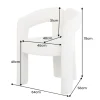 Riess-Ambiente Stühle > Design Stuhl ARCH creme weiß Chenille mit Armlehne Rundum-Bezug
