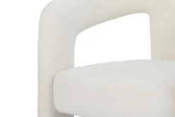 Riess-Ambiente Stühle > Design Stuhl ARCH creme weiß Chenille mit Armlehne Rundum-Bezug