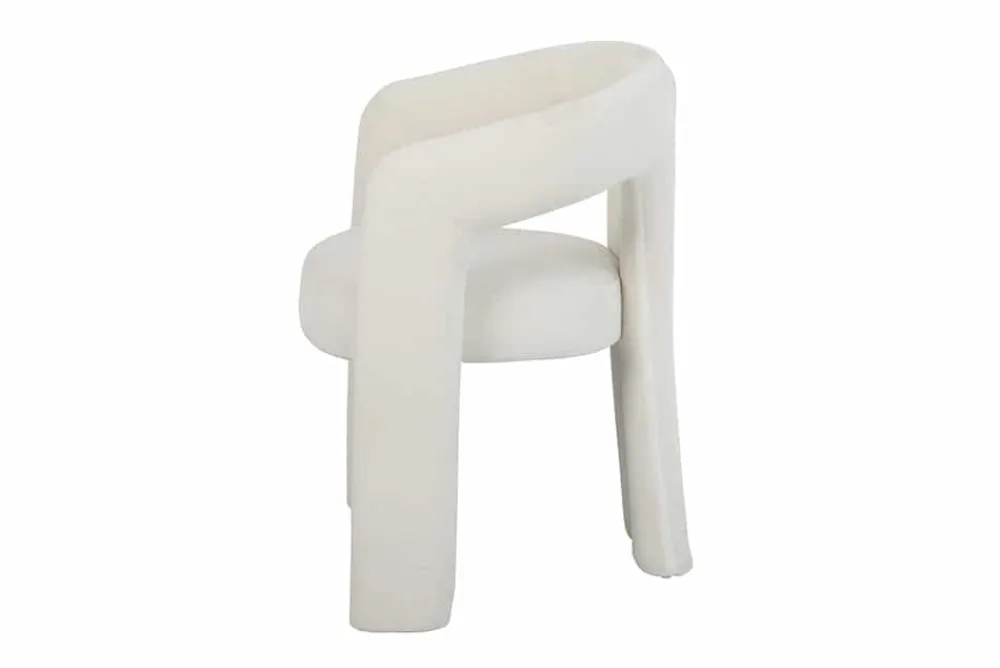 Riess-Ambiente Stühle > Design Stuhl ARCH creme weiß Chenille mit Armlehne Rundum-Bezug
