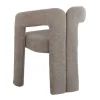 Riess-Ambiente Stühle > Design Stuhl ARCH greige Chenille mit Armlehne Rundum-Bezug