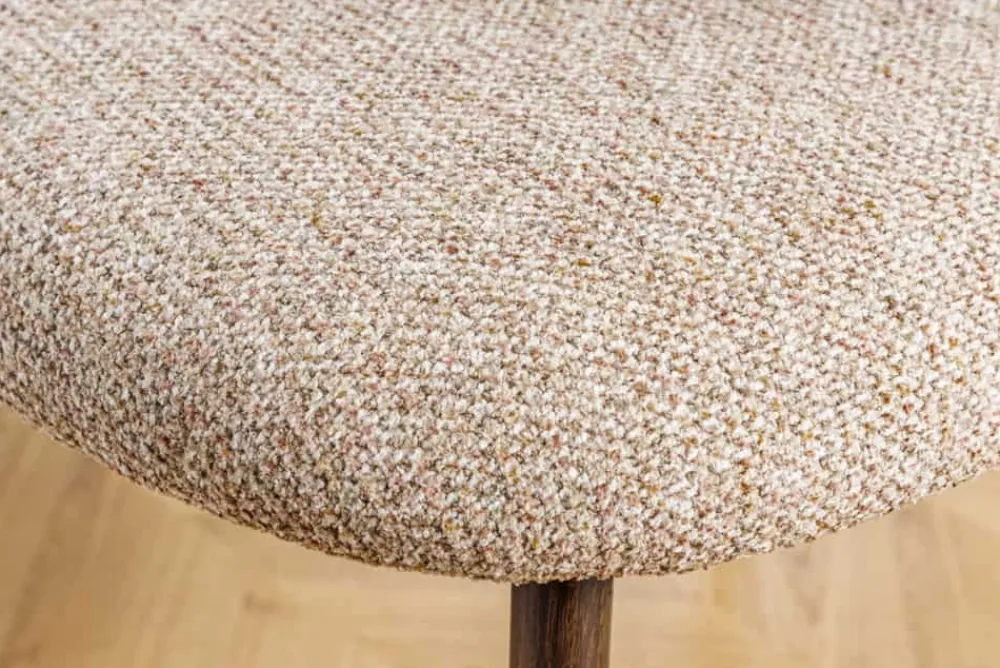 Riess-Ambiente Skandinavisch|Stühle > Design Stuhl BELFORT taupe beige Strukturstoff Metallgestell Walnuss
