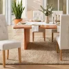 Riess-Ambiente Stühle > Design Stuhl CASA beige Bouclé Tweed Soft Massivholzbeine Zierknöpfe und Nackenrolle