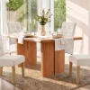 Riess-Ambiente Stühle > Design Stuhl CASA beige Strukturstoff Massivholzbeine mit Zierknöpfen und Nackenrolle