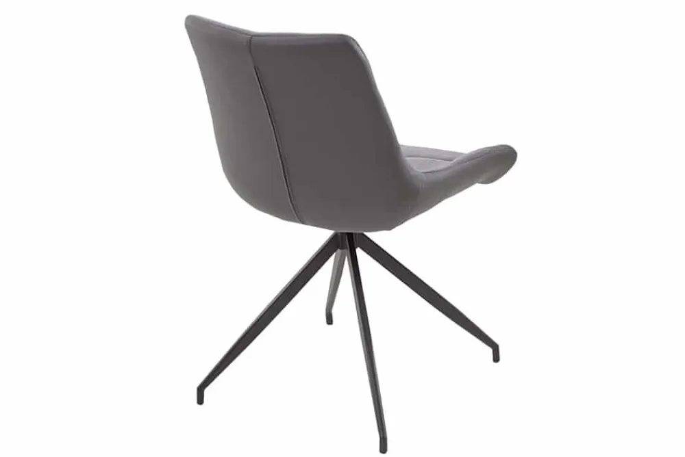 Riess-Ambiente Retro Möbel|Industrial Loft > Design Stuhl DIVANI hellgrau Metallgestell schwarz im Retro Stil