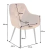 Riess-Ambiente Stühle|Samt Möbel > Design Stuhl MILANO senfgelb Samt mit Armlehne Ziersteppung gepolstert schwarze Metallbeine