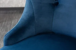 Riess-Ambiente Stühle|Samt Möbel > Design Stuhl MODERN BAROCK royalblau Samt mit silbernem Löwenkopf