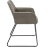 Riess-Ambiente Retro Möbel|Industrial Loft > Design Stuhl MUSTANG antik taupe Microfaser mit Armlehne