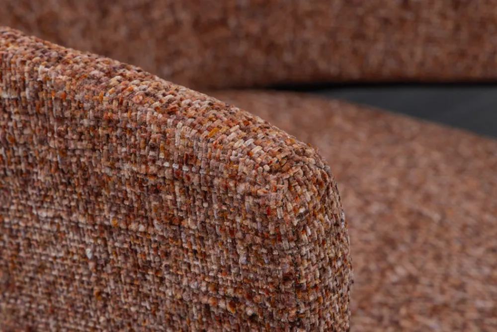 Riess-Ambiente Retro Möbel|Stühle > Design Stuhl NOBLESSE braun Chenille schwarzes Metallgestell