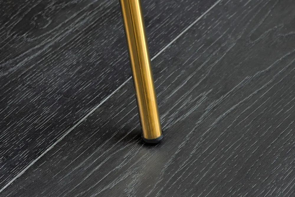 Riess-Ambiente Retro Möbel|Stühle > Design Stuhl NOBLESSE champagner beige Samt golden verchromtes Metallgestell