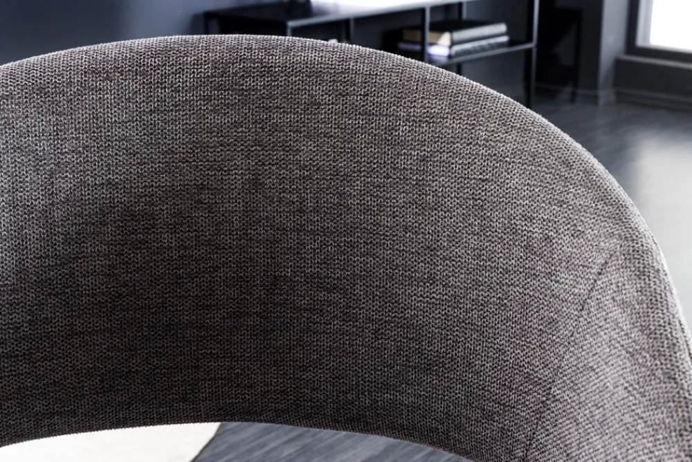 Riess-Ambiente Skandinavisch|Retro Möbel > Design Stuhl NORDIC STAR grau Strukturstoff Massivholz mit Armlehne gepolstert