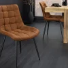 Riess-Ambiente Skandinavisch|Stühle > Design Stuhl ROADSTAR antik braun schwarze Metallbeine