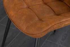 Riess-Ambiente Skandinavisch|Stühle > Design Stuhl ROADSTAR antik braun schwarze Metallbeine